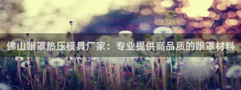 易倍纤瘦身三部曲的价格：佛山眼罩热压模具厂家：专业提供高